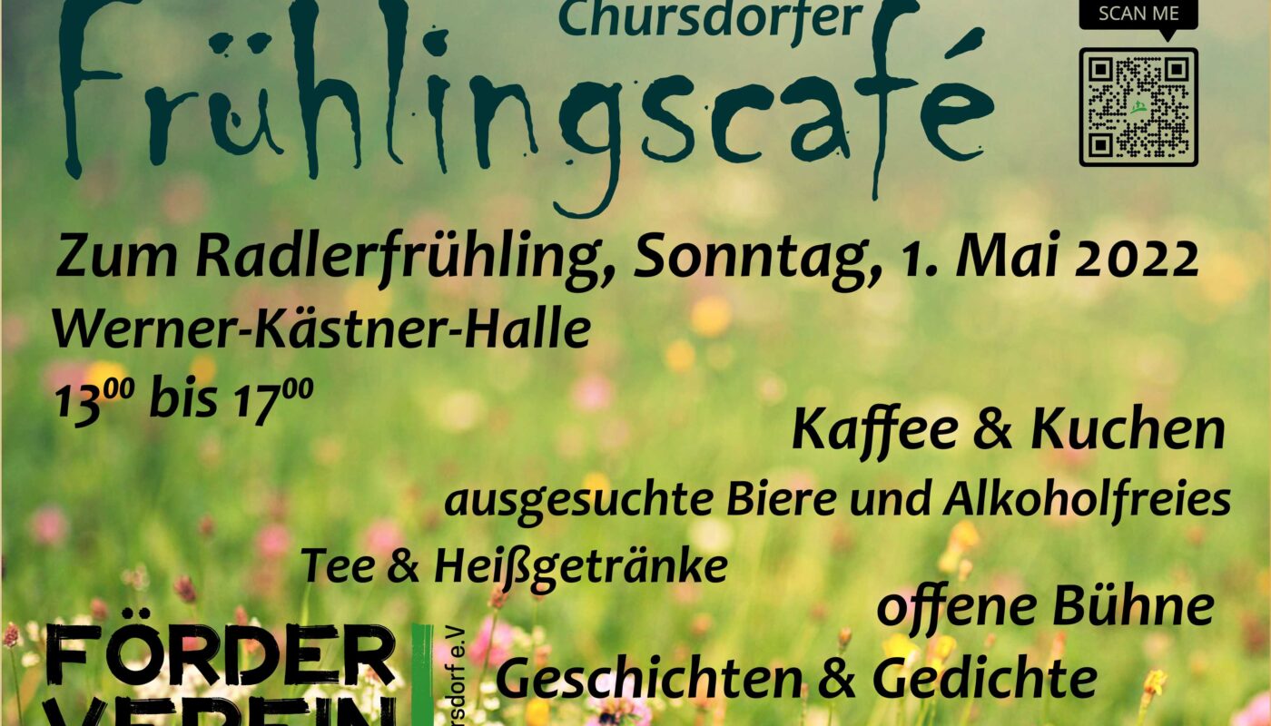 Plakat zum Frühlingscafé in Chursdorf