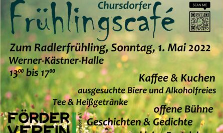 Plakat zum Frühlingscafé in Chursdorf